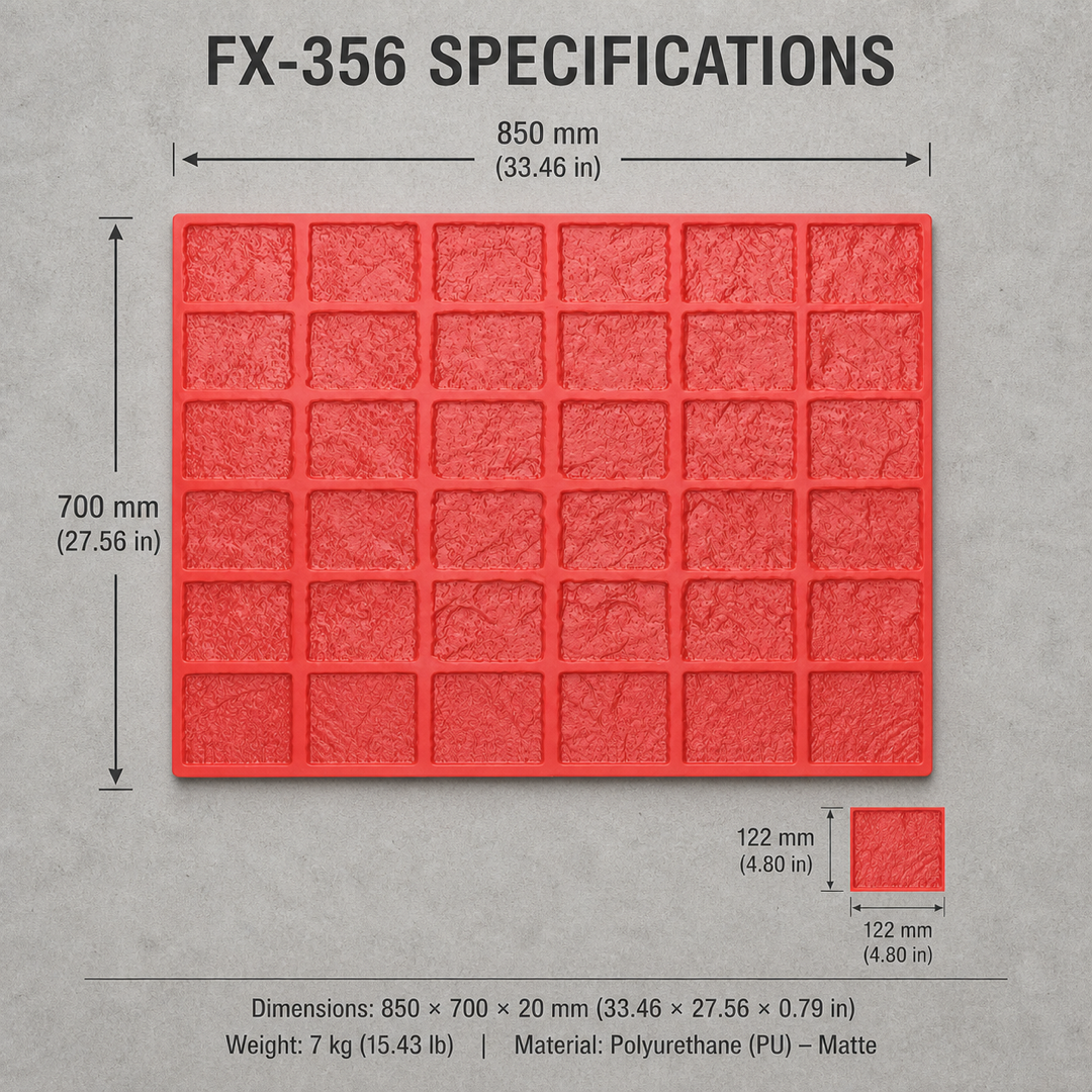 FX-356 Pürüzlü Kare Seramik Desenli Kalıp - teknik özellikler