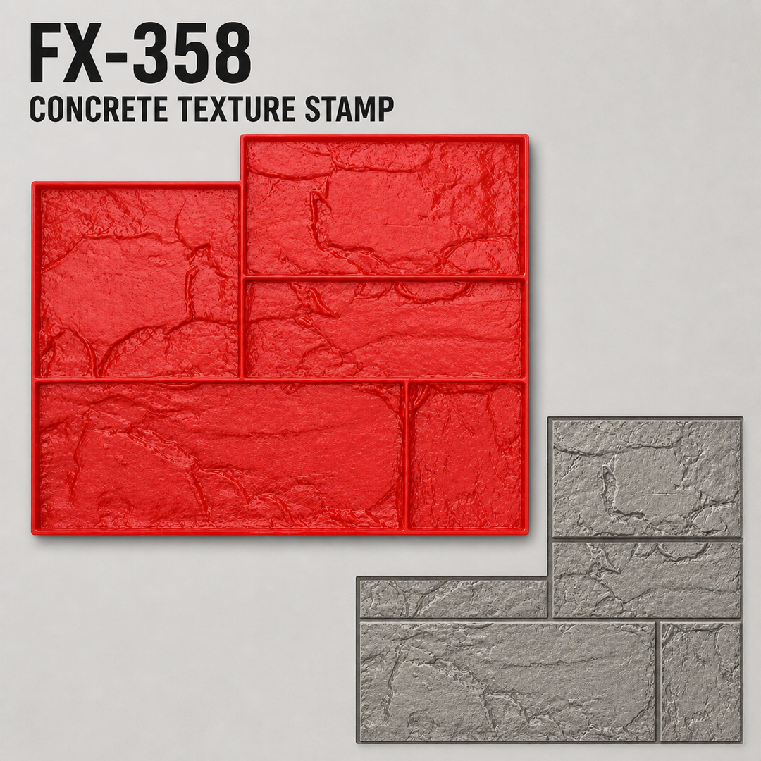 FX-358 Offset Ashlar Wall Stamp Panel - hero