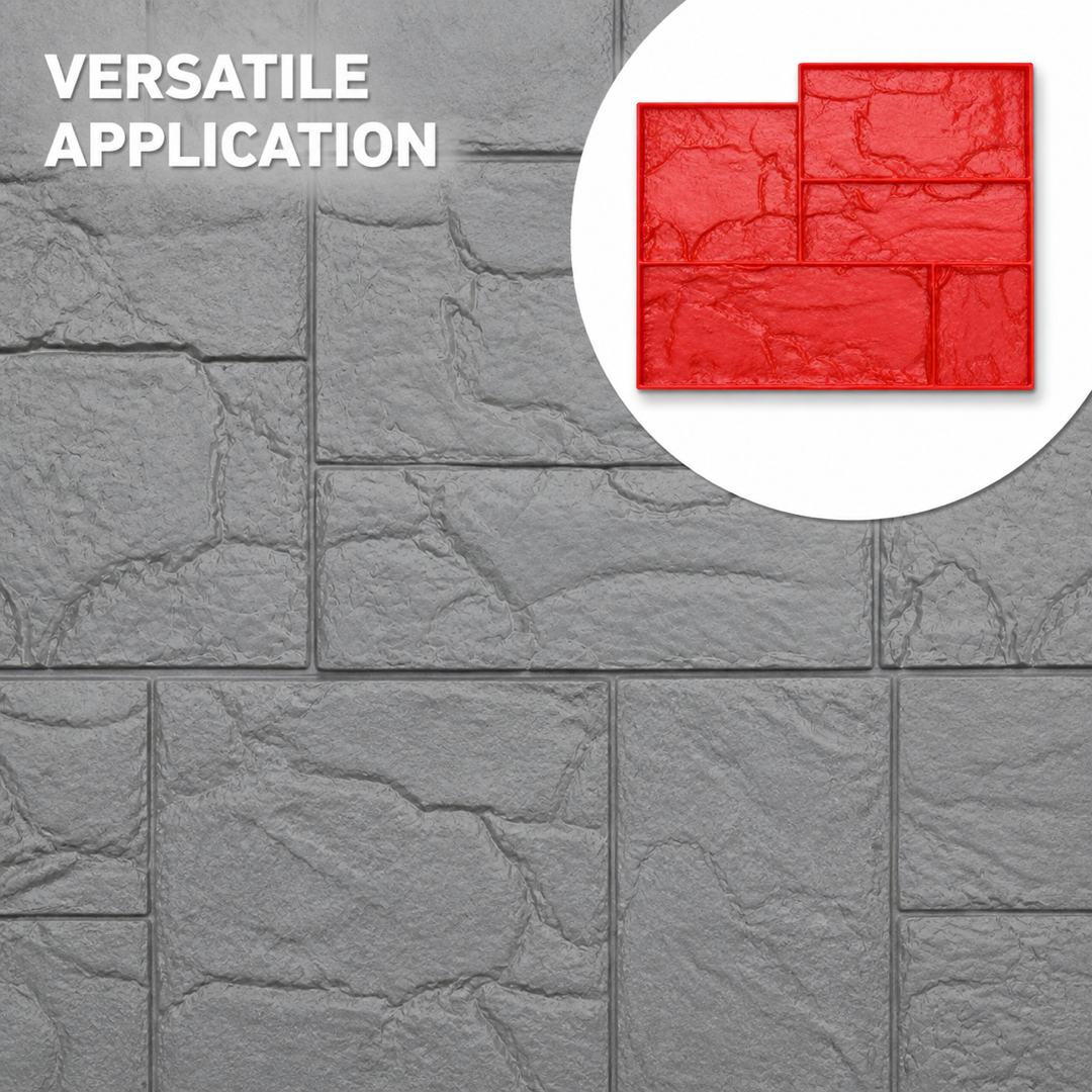 FX-358 Offset Ashlar Wall Stamp Panel - commercial
