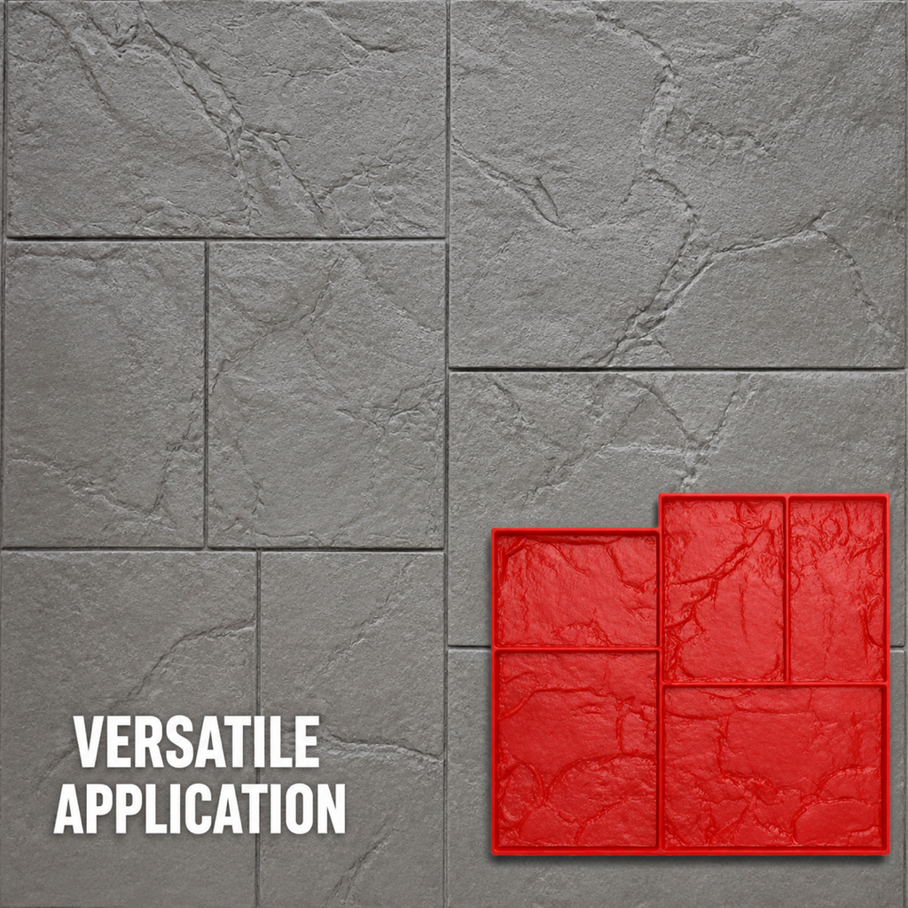 FX-359 Mixed Ashlar Wall Stamp Panel - commercial