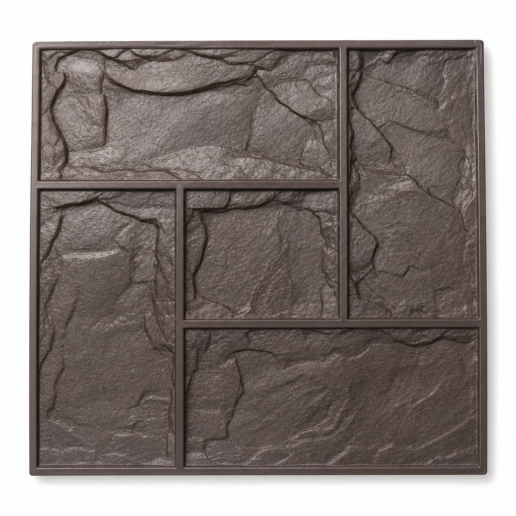 Panel Konkrit Jubin Slate Modular FX-050 – corak konkrit bercorak batu dan slate