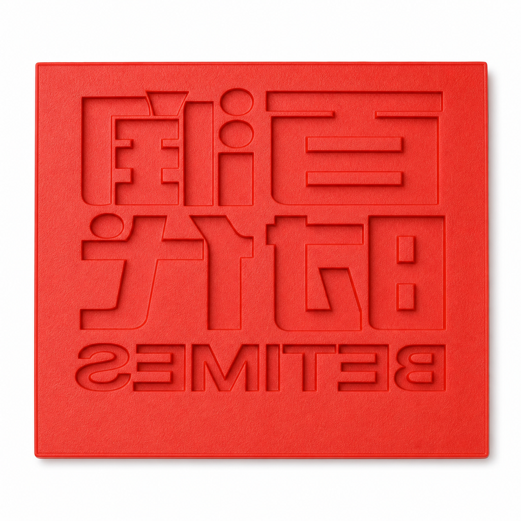 Molde en relieve de carácter de buena fortuna FX-099 – patrón de relieve de concreto decorativo