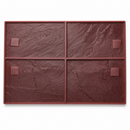 Handled Four-Slab Slate Stamp Panel FX-123 - ගල් සහ ස්ලේට් මුද්ද පාවී ඇති කොන්ක්‍රීට් රටාව.