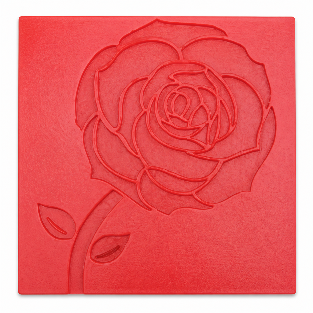 Molde decorativo en relieve de flor de rosa FX-257 – patrón decorativo en relieve para concreto